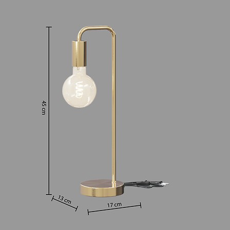 Lampe métal Keli doré H 45 cm – lampe décorative moderne Lampe métal Keli doré H 45 cm design minimaliste