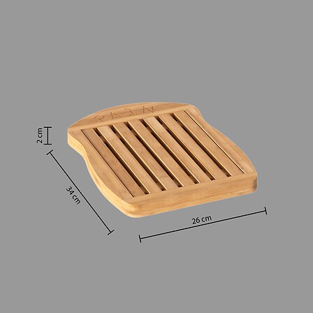 Planche à découper pain bambou 34 x 26 cm – planche pratique Planche à découper pain bambou 34 x 26 cm avec récupérateur miettes