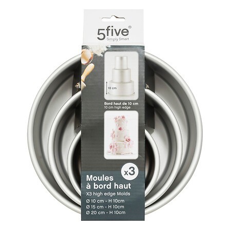 Lot de 3 moules à gâteau aluminium | Irisia Maison