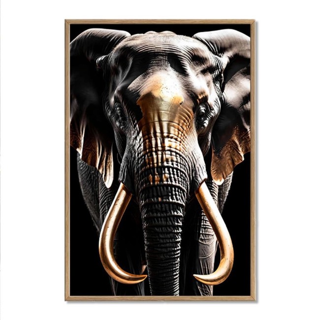 toile effet laqué éléphant doré 40 x 60 cm toile effet laqué éléphant doré 40 x 60 cm