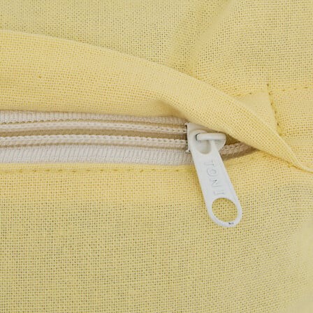 Coussin Della Pasta rayé jaune 30x50 cm décoratif confortable