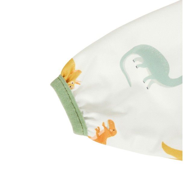 bavoir manches longues dinosaure bebe 12-24 mois impermeable poche repas