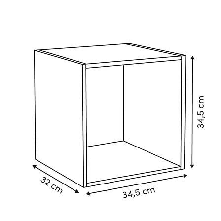 Étagère 1 case Mix N Modul bois naturel – cube de rangement déco modulable
