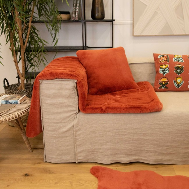 Plaid Prestige brique 130 × 170 cm 800 g/m² | Irisia