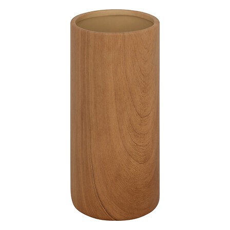 vase cylindrique céramique effet bois 21 cm