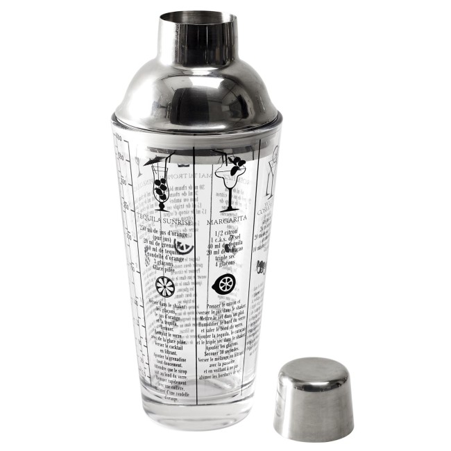 Shaker à cocktails en verre 400 ml avec recettes | Irisia Maison Shaker à cocktails en verre 400 ml avec recettes | Irisia Maison