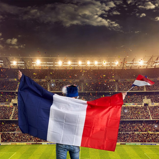 Cape drapeau français tricolore 90 × 150 cm | Irisia Maison