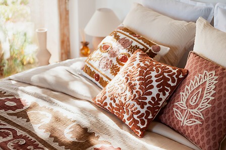 Housse de coussin Sienna terracotta 40 × 40 cm | Irisia Maison