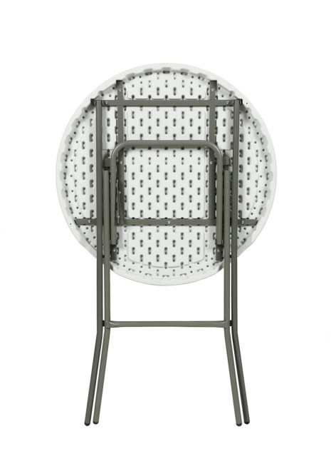 Table mange‑debout pliable ronde Ø 80 cm × H 110 cm pour réceptions et apéros