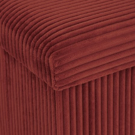 pouf pliant Arum côtelé ambre 38 cm pouf pliant Arum côtelé ambre 38 cm