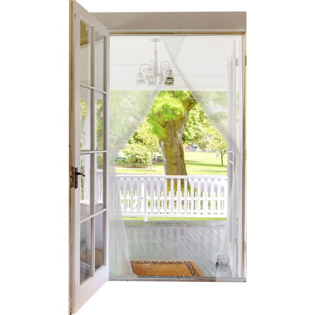 Kit moustiquaire porte 2 toiles 75x220 cm – anti insectes facile à poser kit moustiquaire porte 75x220 cm 2 toiles anti insectes rideau porte ete