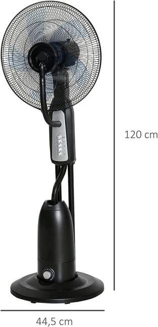 Ventilateur brumisateur 40 cm 90W – ventilateur sur pied Ventilateur sur pied avec brumisateur 40 cm 90W