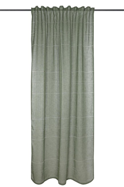 Voilage Norah kaki 140 × 240 cm à ruflette | Irisia Maison Voilage Norah kaki 140 × 240 cm à ruflette | Irisia Maison