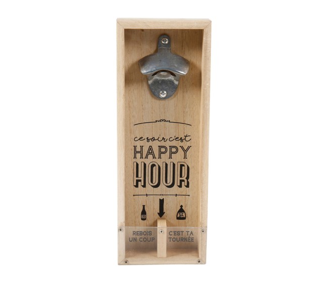 decapsuleur bois happy hour ouvre bouteille apéro bar accessoire