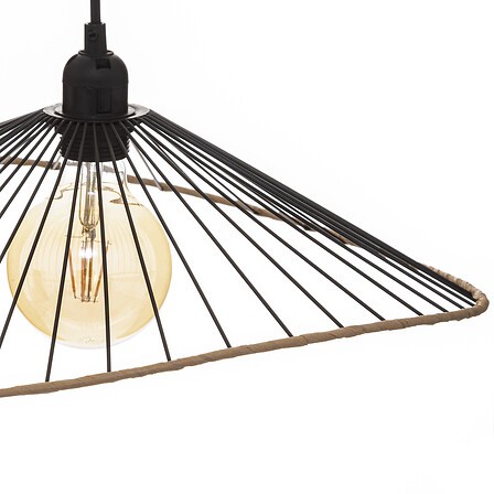 Suspension Alara noir métal filaire diamètre 45 cm – luminaire déco