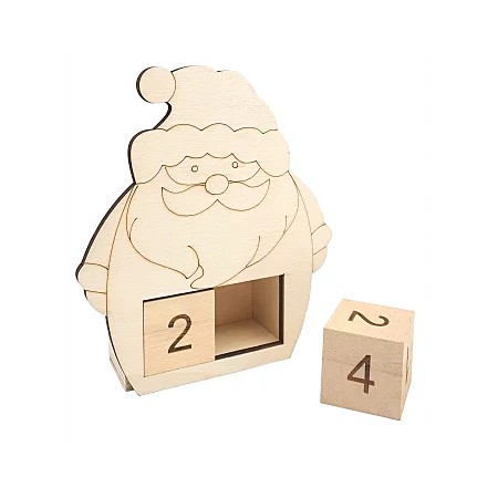 Calendrier de l’Avent Père Noël en bois | Irisia Maison