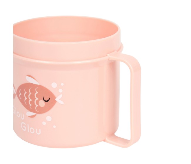tasse a bec bebe rose plastique anti fuite apprentissage boire seul