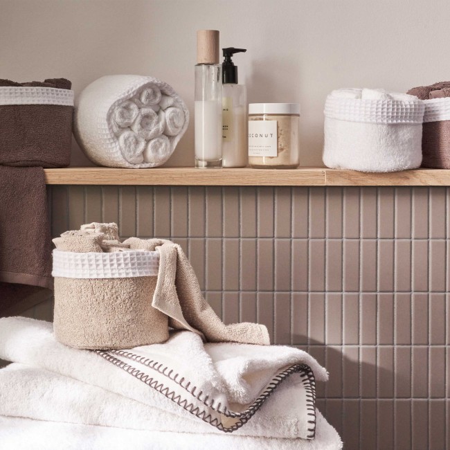 Panier avec serviettes invité Fanny | Sud Étoffe – Irisia