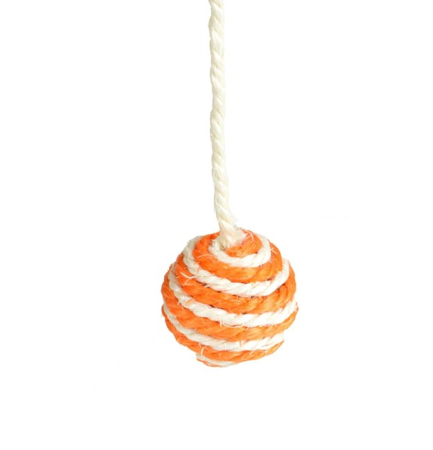 Griffoir pour chat incliné 34 cm naturel avec boules interactives