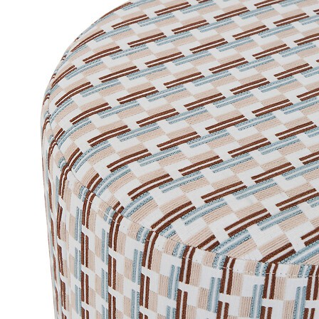 pouf en chenille Sky Lounge beige diamètre 35 cm