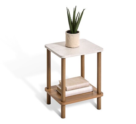 table appoint 44 cm etagere meuble compact bout canape rangement interieur