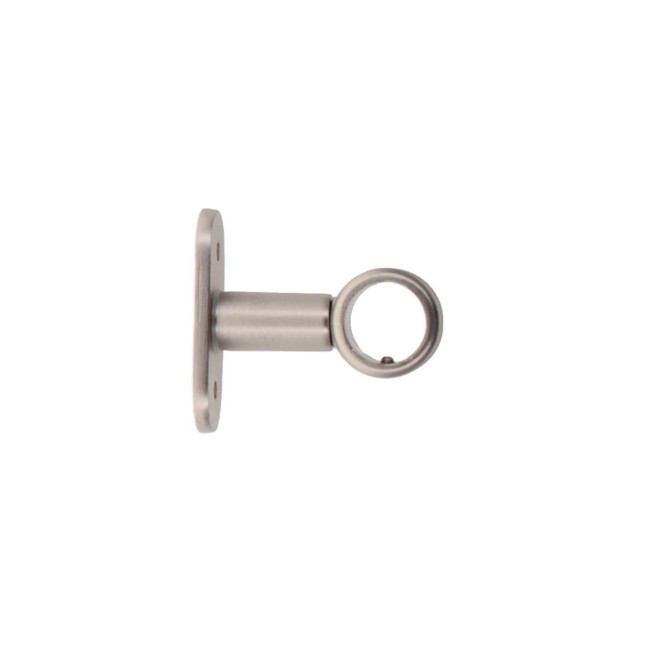 Lot de 2 supports pour tringle à rideaux argent mat