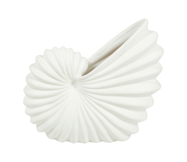 Vase escargot en dolomite blanc – vase décoratif original intérieur