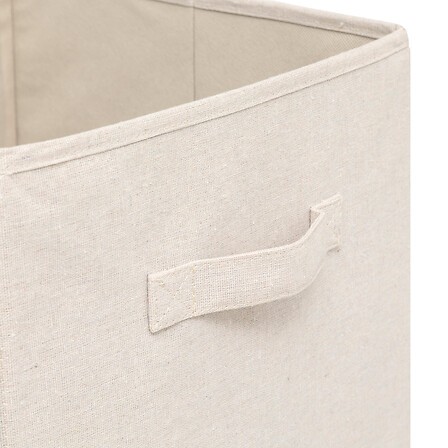 Boîte rangement Tidy Box beige 31×31×31 cm – cube textile rangement Boîte de rangement textile Tidy Box beige 31 × 31 × 31 cm