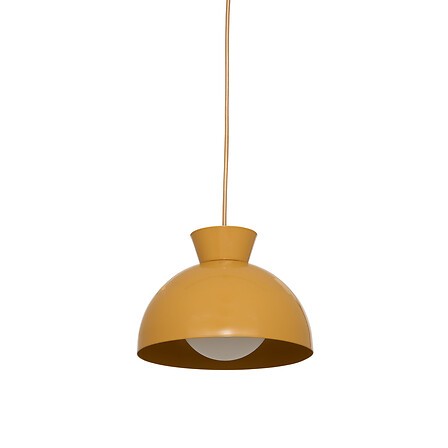 Suspension métal ocre Ø22 cm avec douille G9