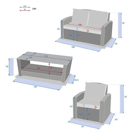 Salon de jardin Polynesia havane 4 places résine tressée aluminium