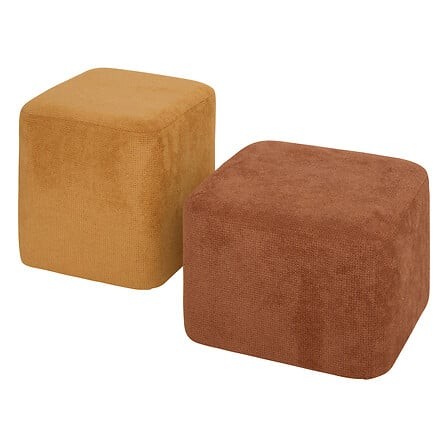 pouf 2 en 1 Doki ambre et ocre modulable