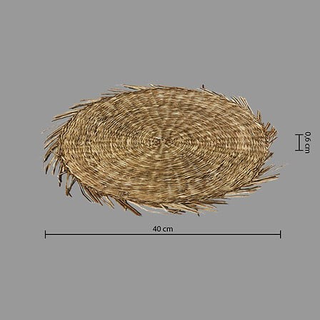 Set de table Cuba jute roseau diamètre 38 cm motif tendance décoration table repas