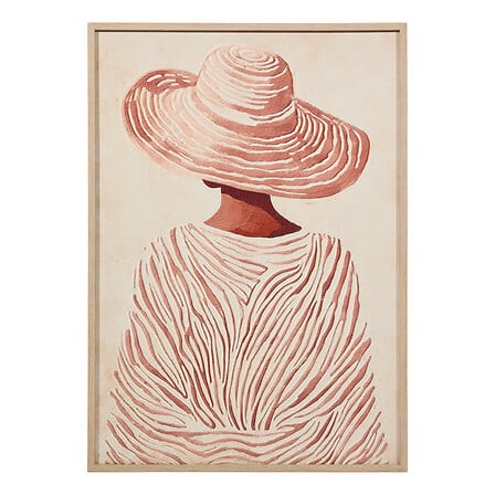 Toile 3D décorative Femme au chapeau 50x70 cm tableau mural design