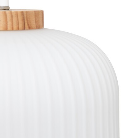 Suspension verre blanc Ø25 cm luminaire intérieur