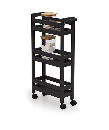 desserte 3 niveaux étroite MDF L40 x P15 x H75 cm desserte 3 niveaux étroite MDF L40 x P15 x H75 cm