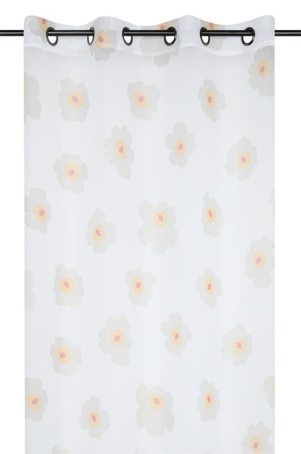 Voilage Sweetlove naturel marguerites 140 × 260 cm | Irisia Maison
