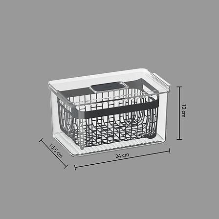 Boîte organiseur frigo 24x15cm rangement réfrigérateur plastique