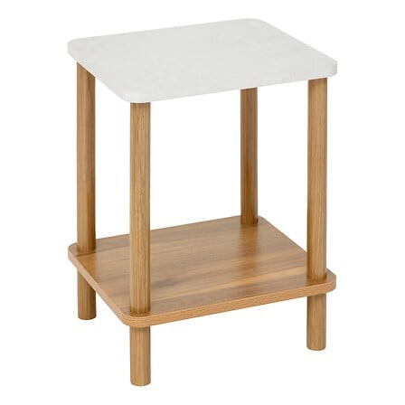 table appoint 44 cm etagere meuble compact bout canape rangement interieur