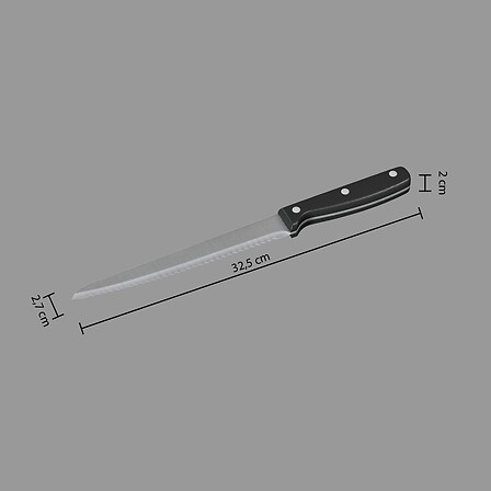 Couteau à pain ABS dentelé pour découpe pain et baguette