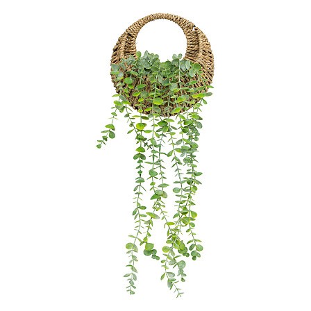 Eucalyptus à suspendre Zea 70 cm avec pot naturel – plante décorative suspendue Eucalyptus artificiel à suspendre Zea 70 cm avec pot naturel
