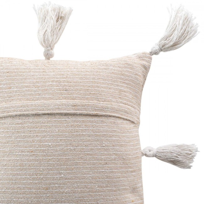 Housse de coussin Ines 40 × 40 cm coton avec pompons | Irisia Maison Housse de coussin Ines 40 × 40 cm coton avec pompons | Irisia Maison