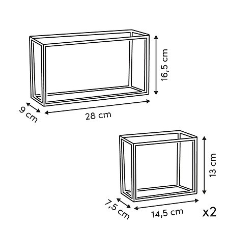Lot de 3 organiseurs magnétiques PET transparents | Irisia Maison