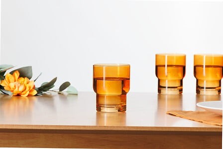 Gobelet en verre ocre 30 cl | Irisia Maison