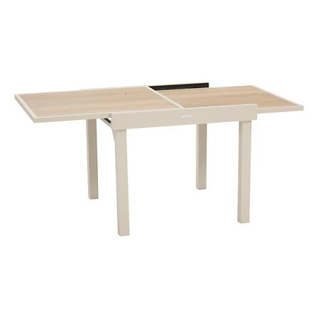 Table jardin extensible Piazza 8 places – aluminium et verre trempé Table de jardin extensible carrée Piazza argile 8 places aluminium verre