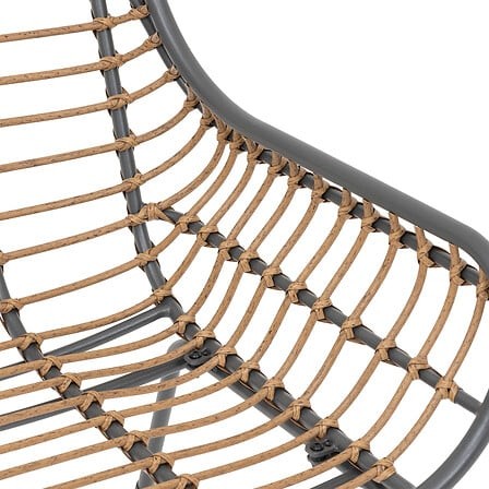 Salon de jardin duo PAOPAO gris graphite 2 places acier extérieur