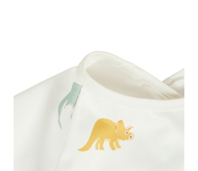 bavoir manches longues dinosaure bebe 12-24 mois impermeable poche repas