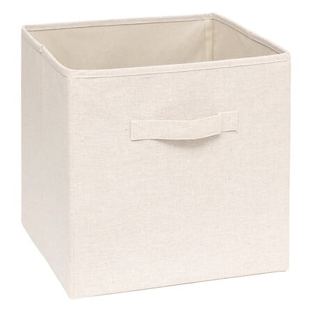 Boîte rangement Tidy Box beige 31×31×31 cm – cube textile rangement Boîte de rangement textile Tidy Box beige 31 × 31 × 31 cm