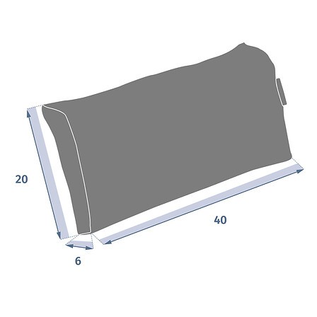 appui tete transat adaptia milenio anthracite 40x20x6 cm texaline