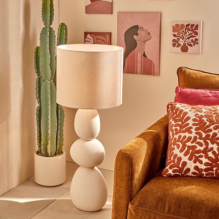 Lampadaire Alitha blanc 100 cm – lampadaire céramique élégant lampadaire alitha blanc 100 cm ceramique moderne
