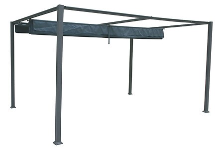 Tonnelle Palmeira 3x4 m aluminium ardoise toit rétractable jardin